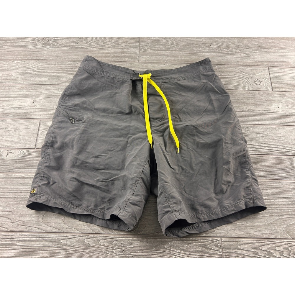 Kokatat Mens Gray Nylon Board Shorts Kayak Paddling Water Shorts Size 36 1072